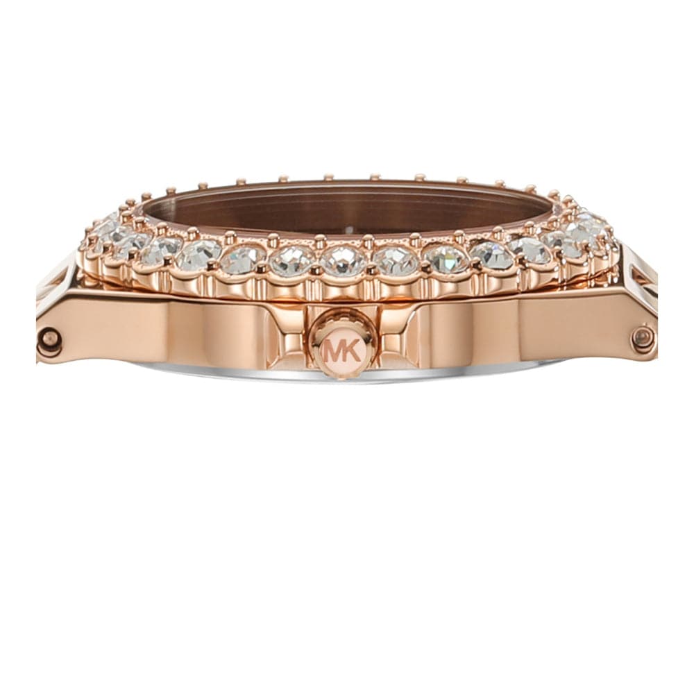 Michael Kors Pink Dial Rose Gold Stainless Steel Strap Women Watch MK7396