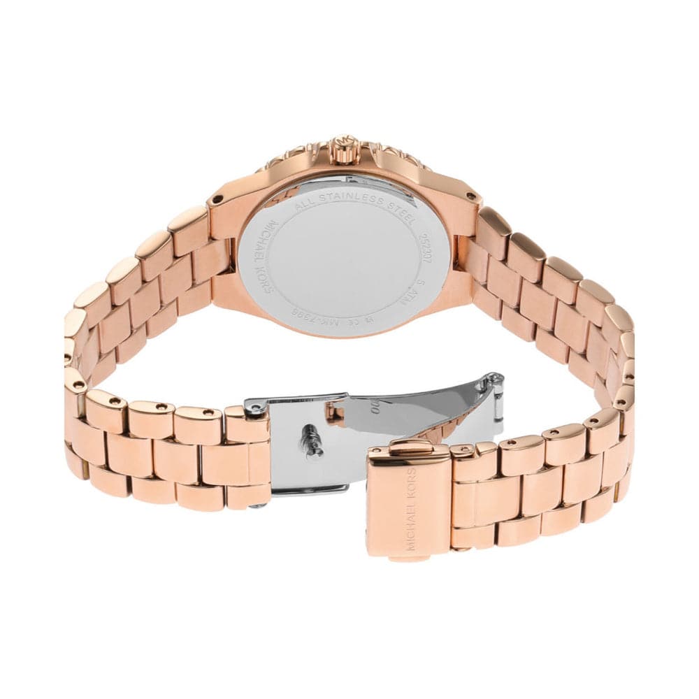Michael Kors Pink Dial Rose Gold Stainless Steel Strap Women Watch MK7396