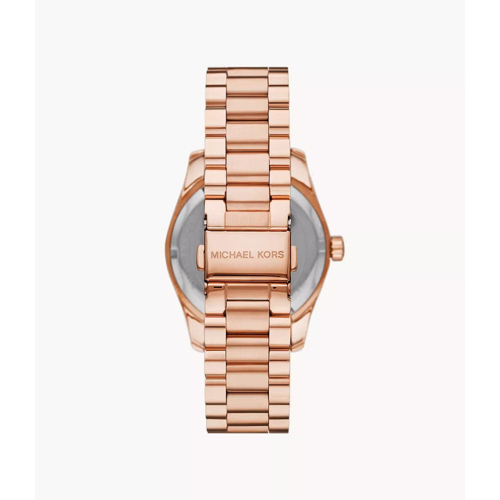 Michael Kors Lexington Rose Gold Dial Stainless Steel Strap Women Watch MK7444