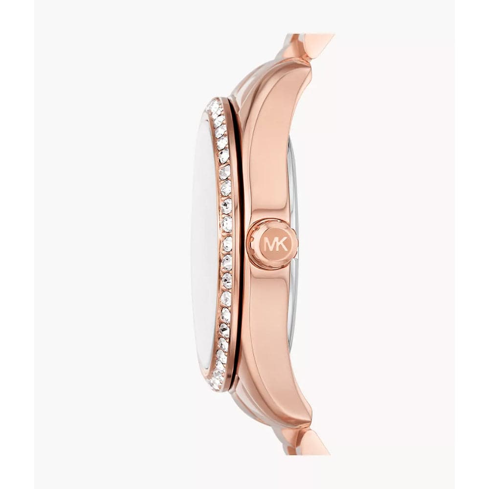 Michael Kors Lexington Rose Gold Dial Stainless Steel Strap Women Watch MK7444