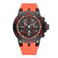 Megir Black Dial Orange Silicone Strap Men Watch MN8110G-BKOR-1N11