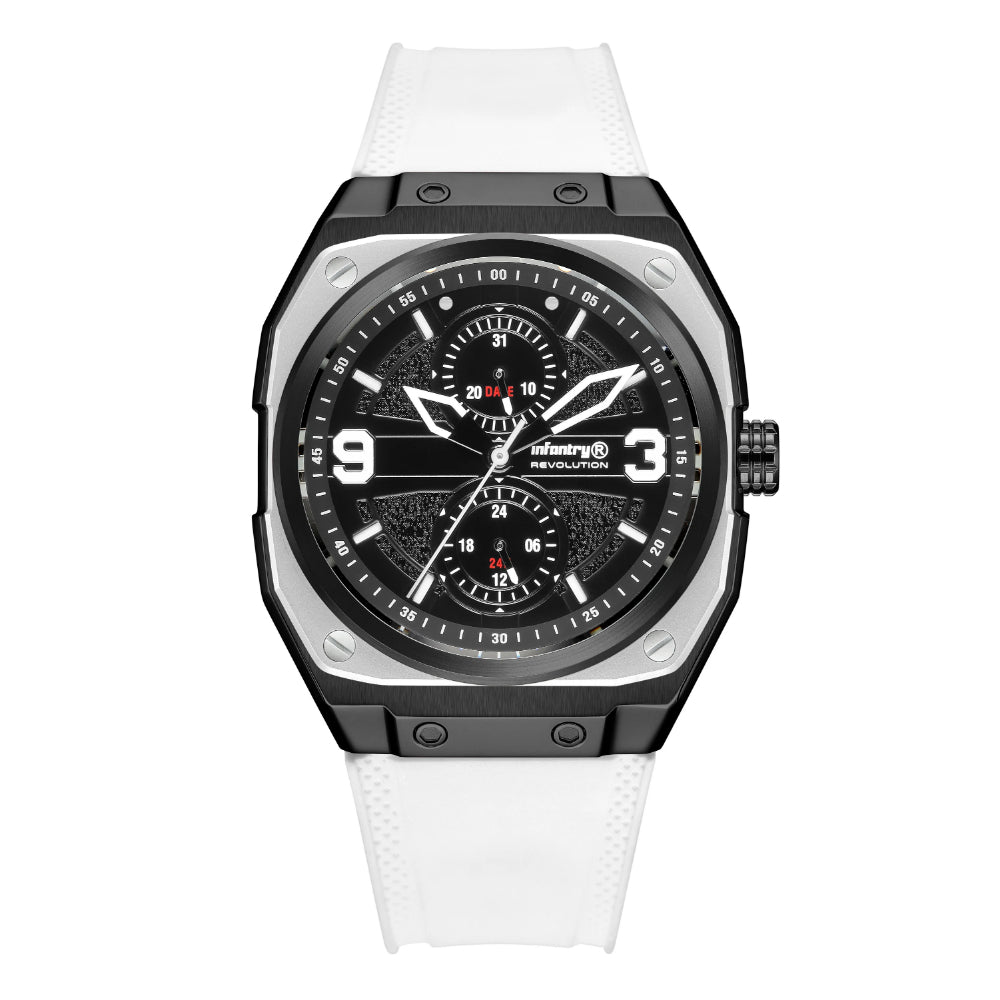 Infantry Chronograph Genuine Leather Strap Men Watch MOD42-FLY-ALLB