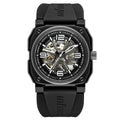 Infantry The Warrior Skeleton Dial Black Silicone Strap Men Watch MOD47-FC-03-C