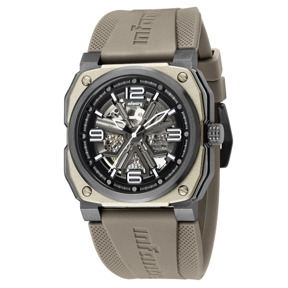 Infantry Analog Beige Silicone Strap Men Watch MOD47-FC-05-C