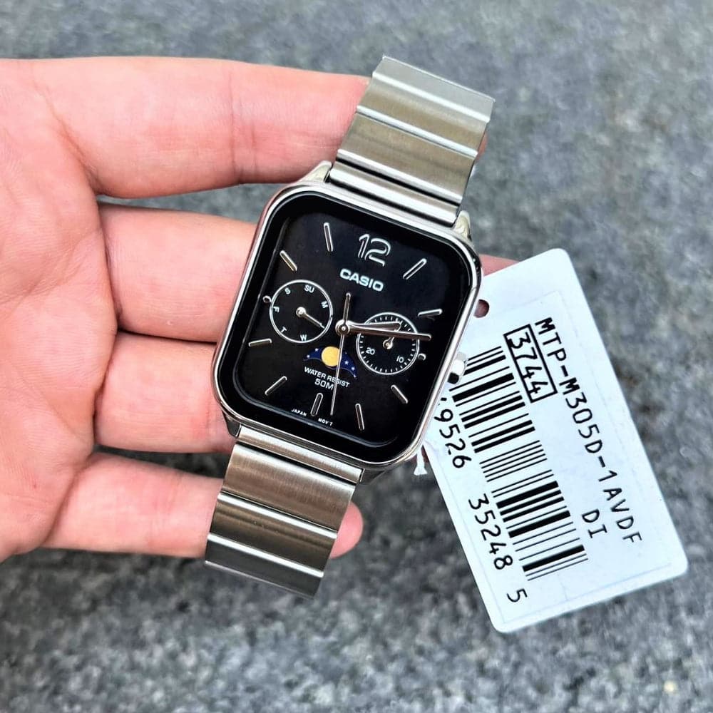 Casio General Black Dial Silver Stainless Steel Strap Men Watch MTP-M305D-1AVDF