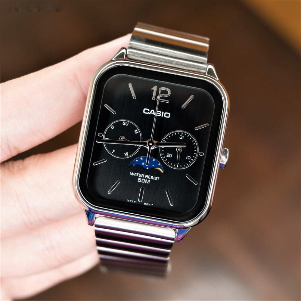 Casio General Black Dial Silver Stainless Steel Strap Men Watch MTP-M305D-1AVDF