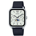 Casio General Moon-Phase Black Leather Strap Unisex Watch MTP-M305L-7AVDF