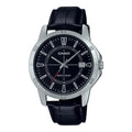 Casio General Black Dial and Leather Strap Men Watch MTP-V004L-1CVDF-P