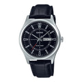 Casio General Black Dial and Leather Strap Unisex Watch MTP-V006L-1CVDF-P