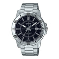 Casio General Black Dial Silver Stainless Steel Strap Men Watch MTP-VD01D-1CVUDF-P