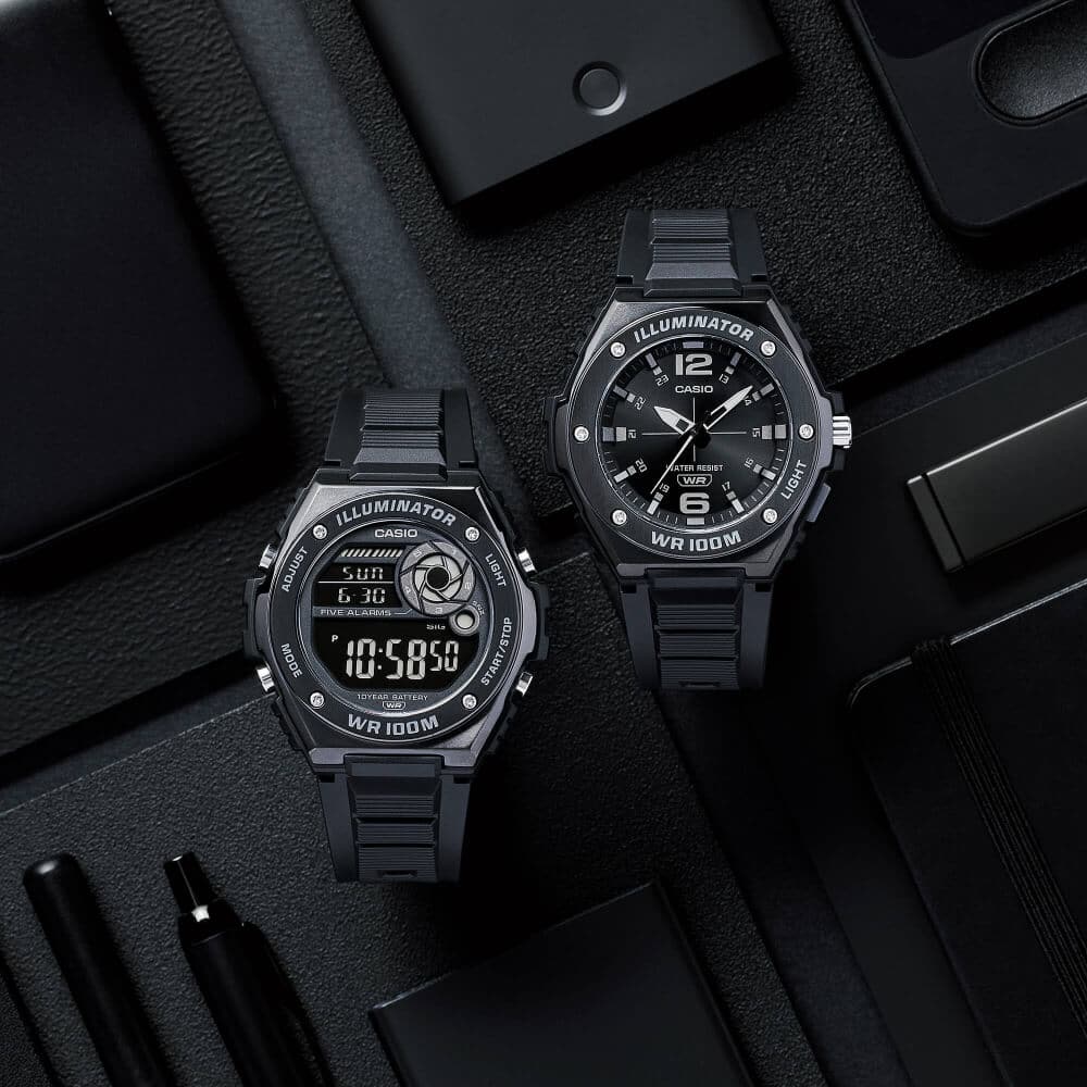 Casio General Digital Black Resin Strap Men Watch MWD-100HB-1BVDF