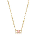 Ania Haie Gold Orb Rose Quartz Link Necklace