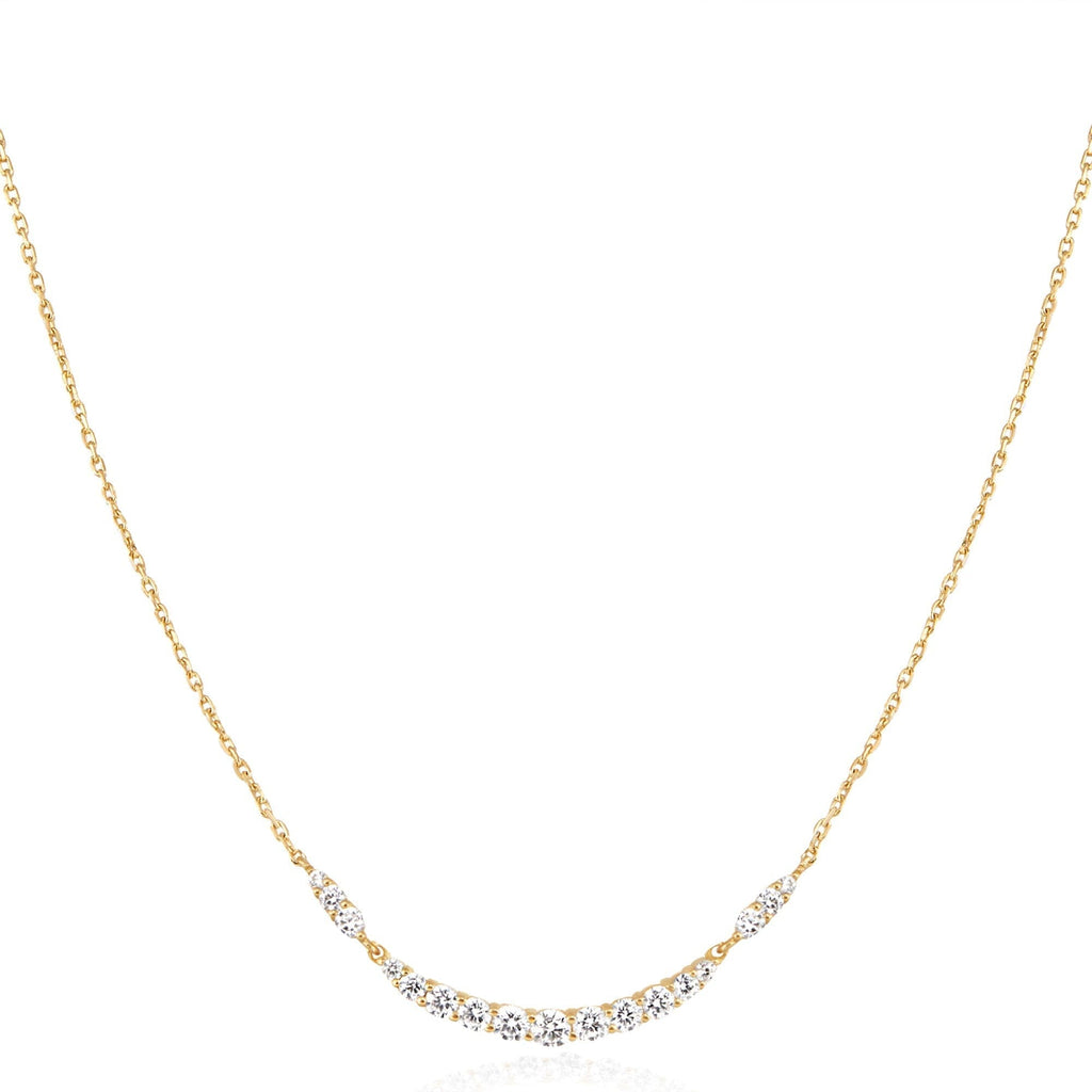 Ania Haie Gold Arc Pave Necklace