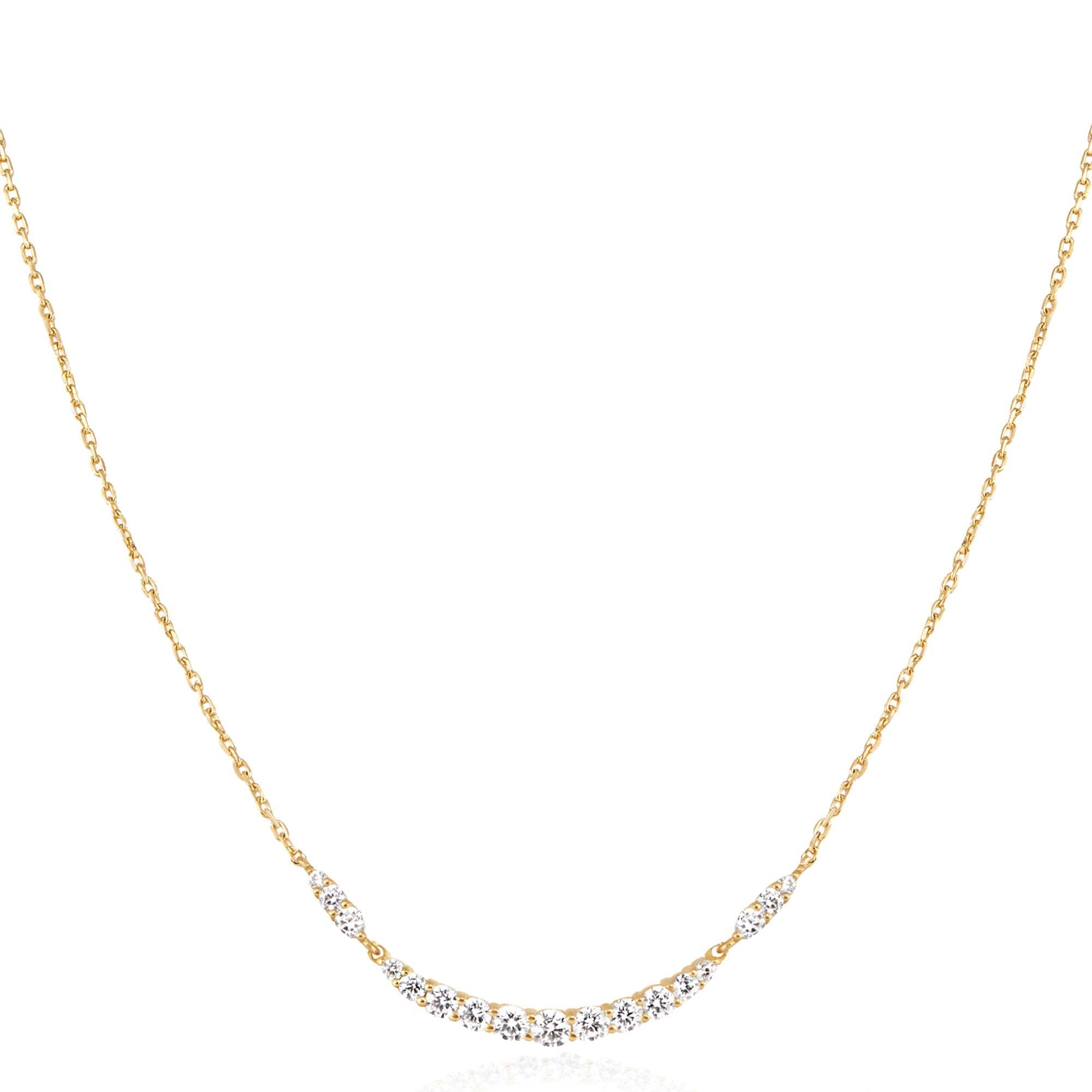 Ania Haie Gold Arc Pave Necklace