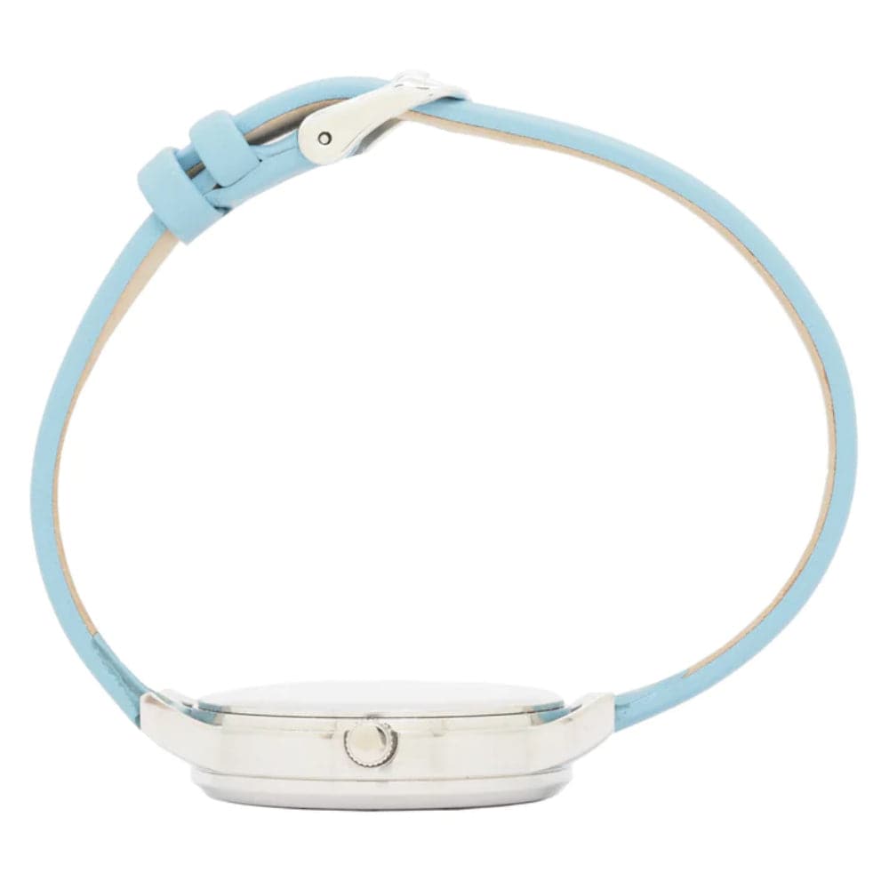 Natbyj Dazzle White Dial Blue Leather Strap Women Watch NAT0203