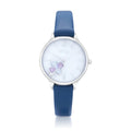 Natbyj Serendipity White Dial Deep Blue Leather Strap Women Watch NAT0502
