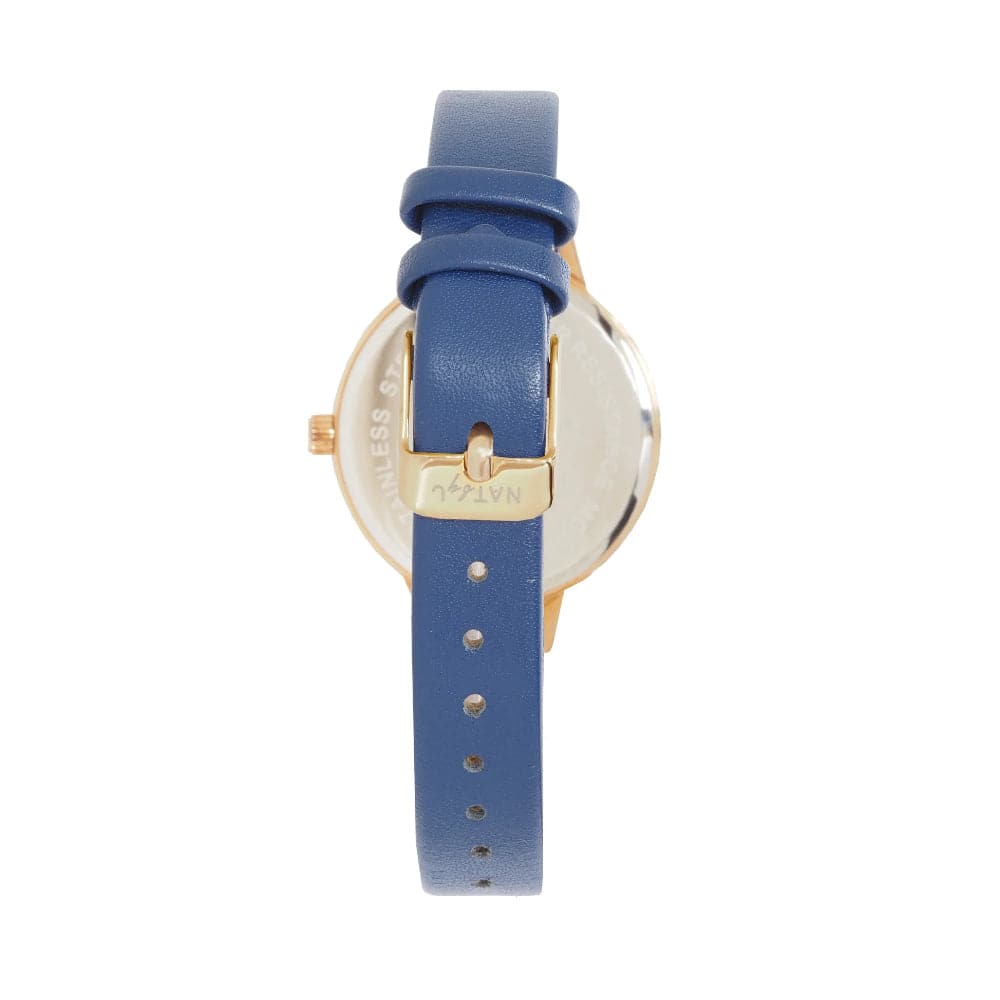 Natbyj First Love Blue Dial Leather Strap Women Watch NAT0602