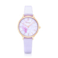 Natbyj Freedom Purple Leather Strap Women Watch NAT0707