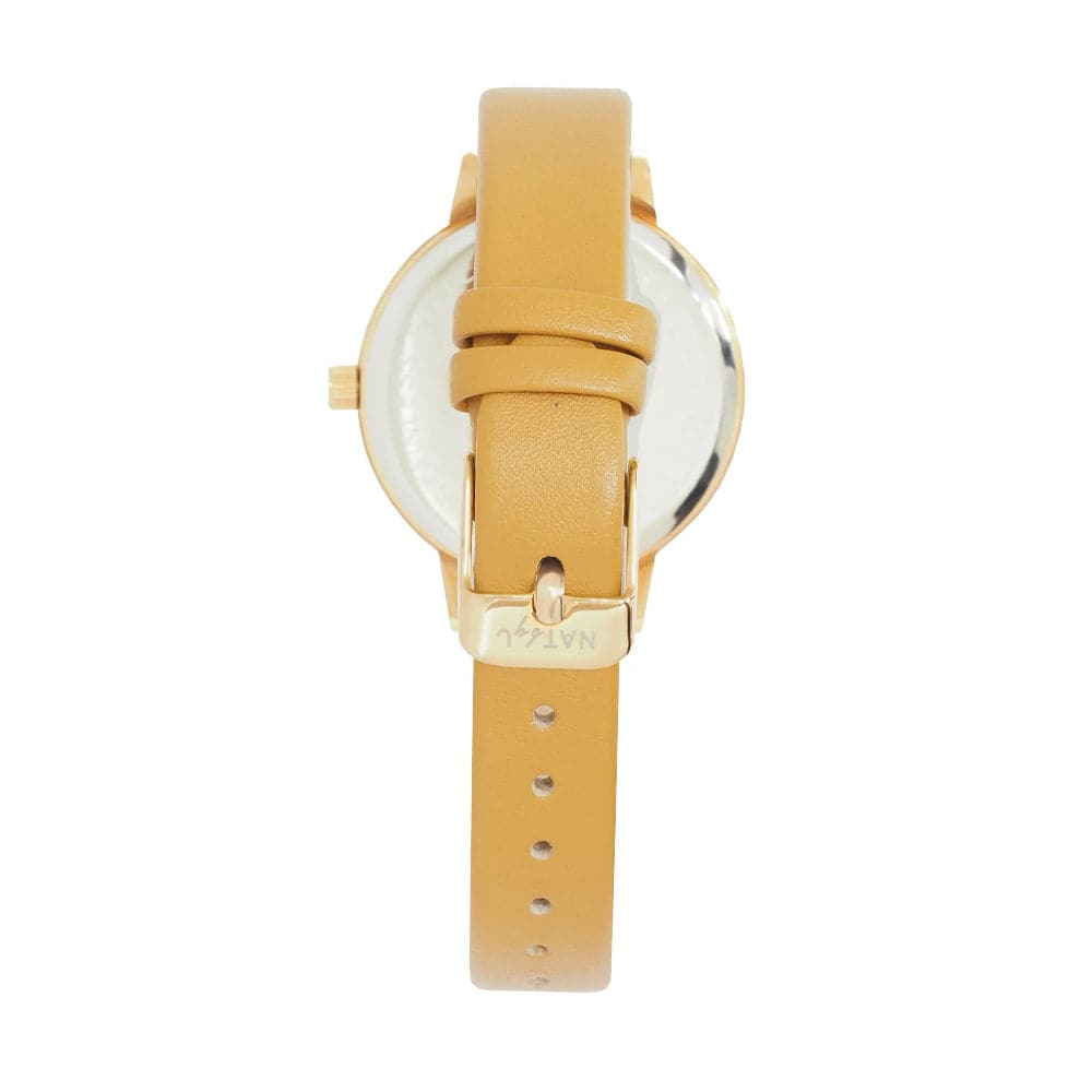 Natbyj Unity Brown Leather Strap Women Watch NAT0806