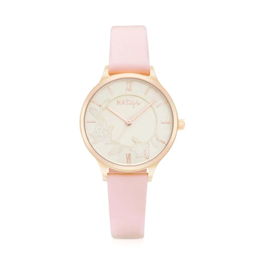 Natbyj Unity Pink Leather Strap Women Watch NAT0807