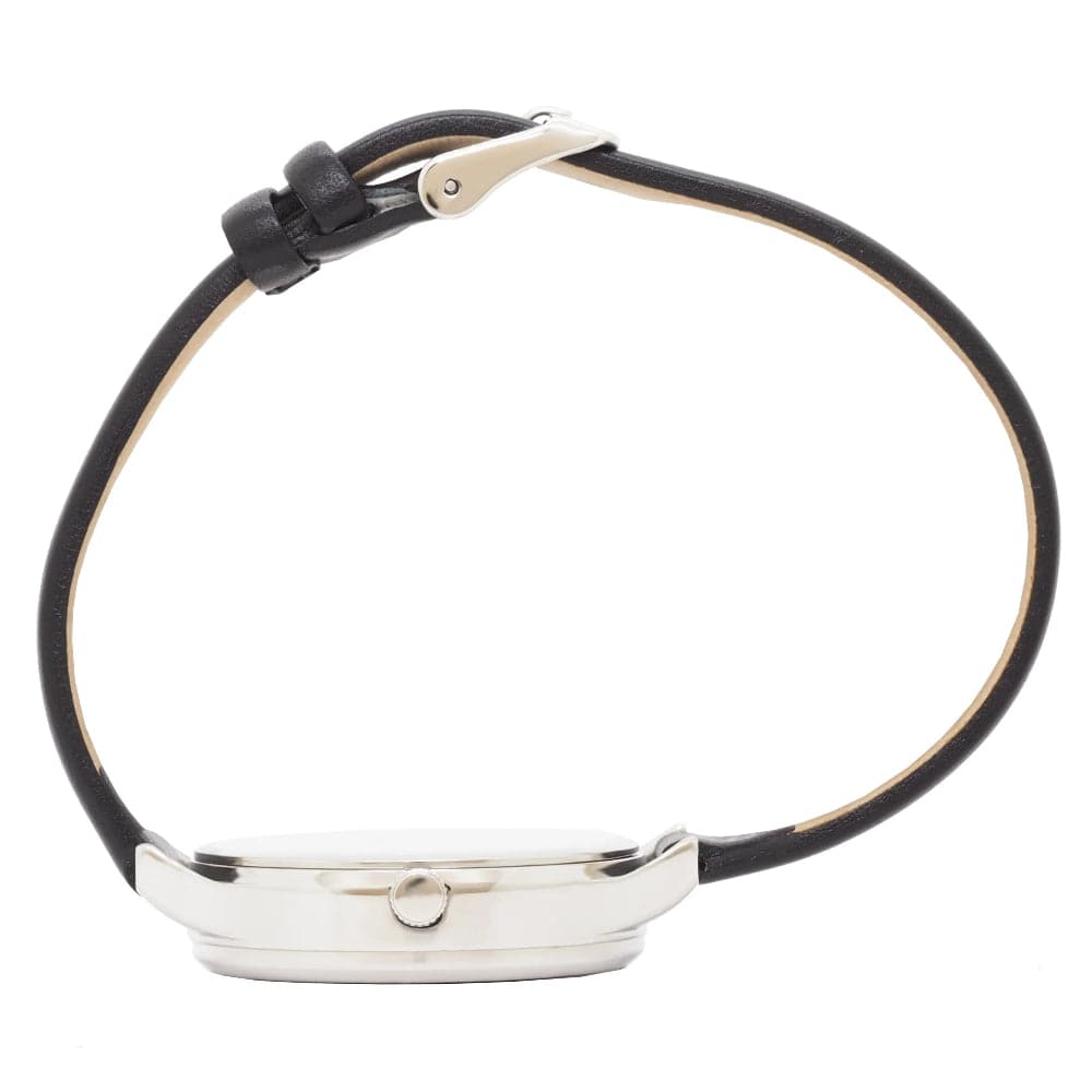 Natbyj Stargaze White Dial Black Leather Strap Women Watch NAT0901