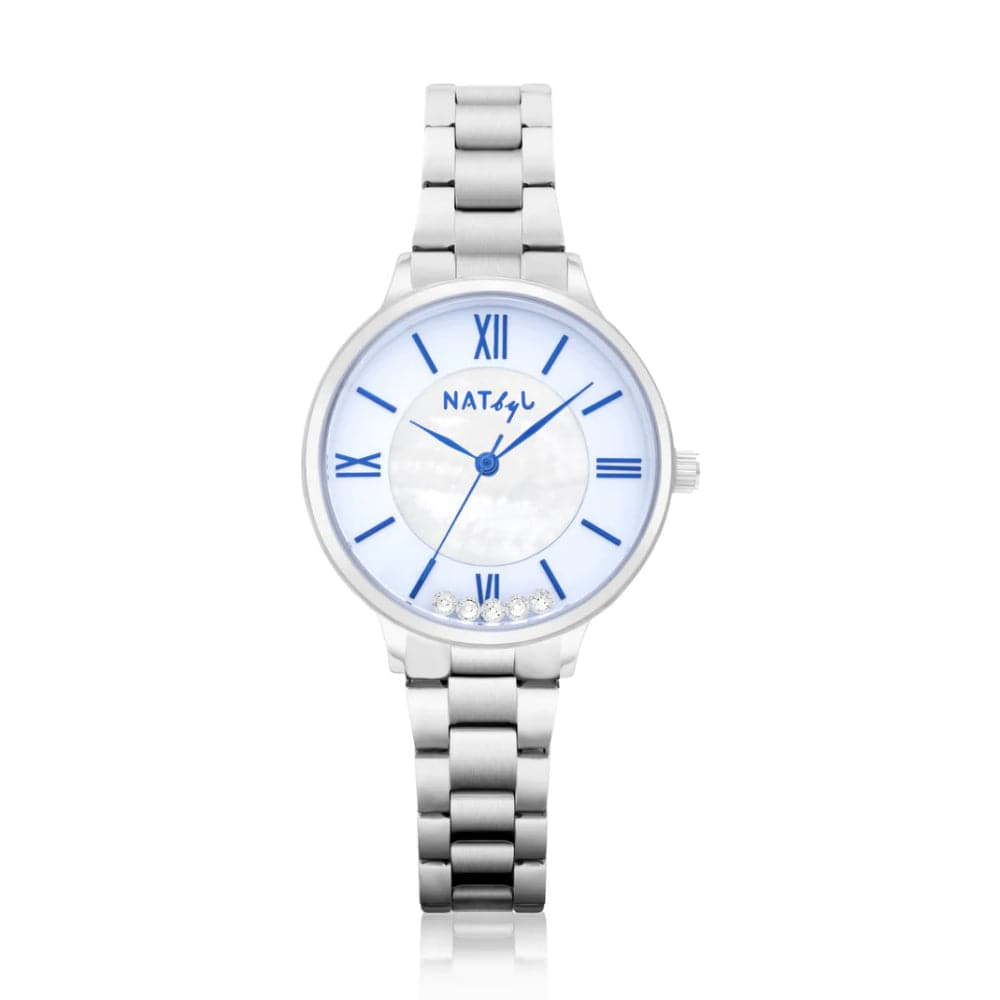 Natbyj Stargaze White Dial Silver Stainless Steel Strap Women Watch NAT0902M