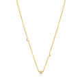 Ania Haie 14kt Gold Triple Natural Diamond Necklace