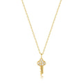 Ania Haie 14kt Gold Natural Diamond Key Necklace