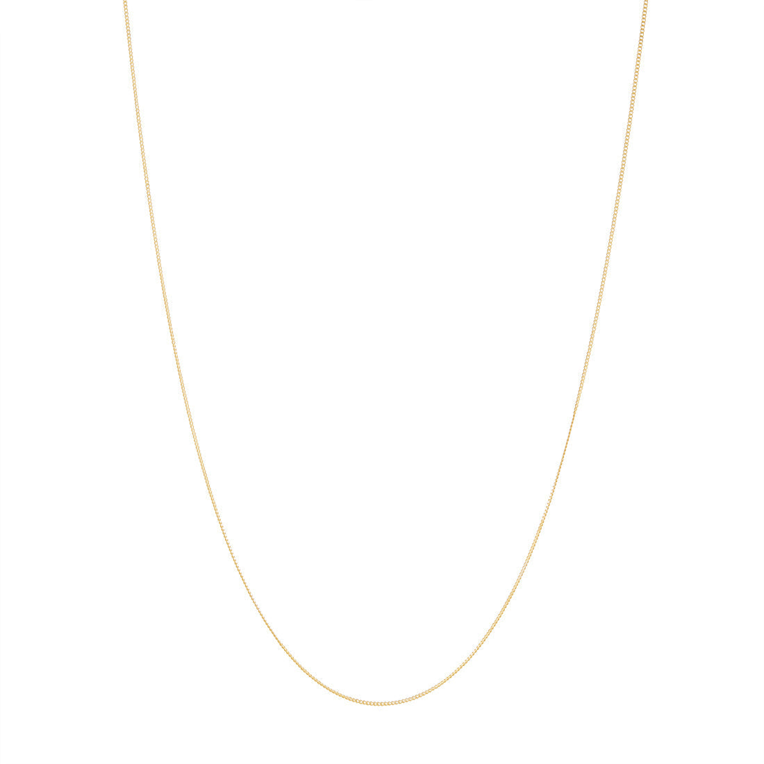 45cm Diamond Cut Curb Chain in 9kt Yellow Gold