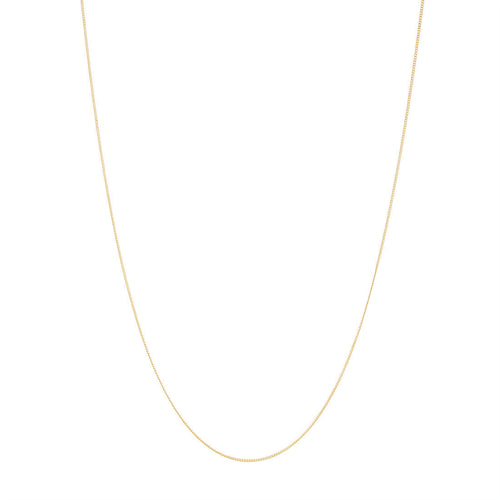 45cm Diamond Cut Curb Chain in 9kt Yellow Gold