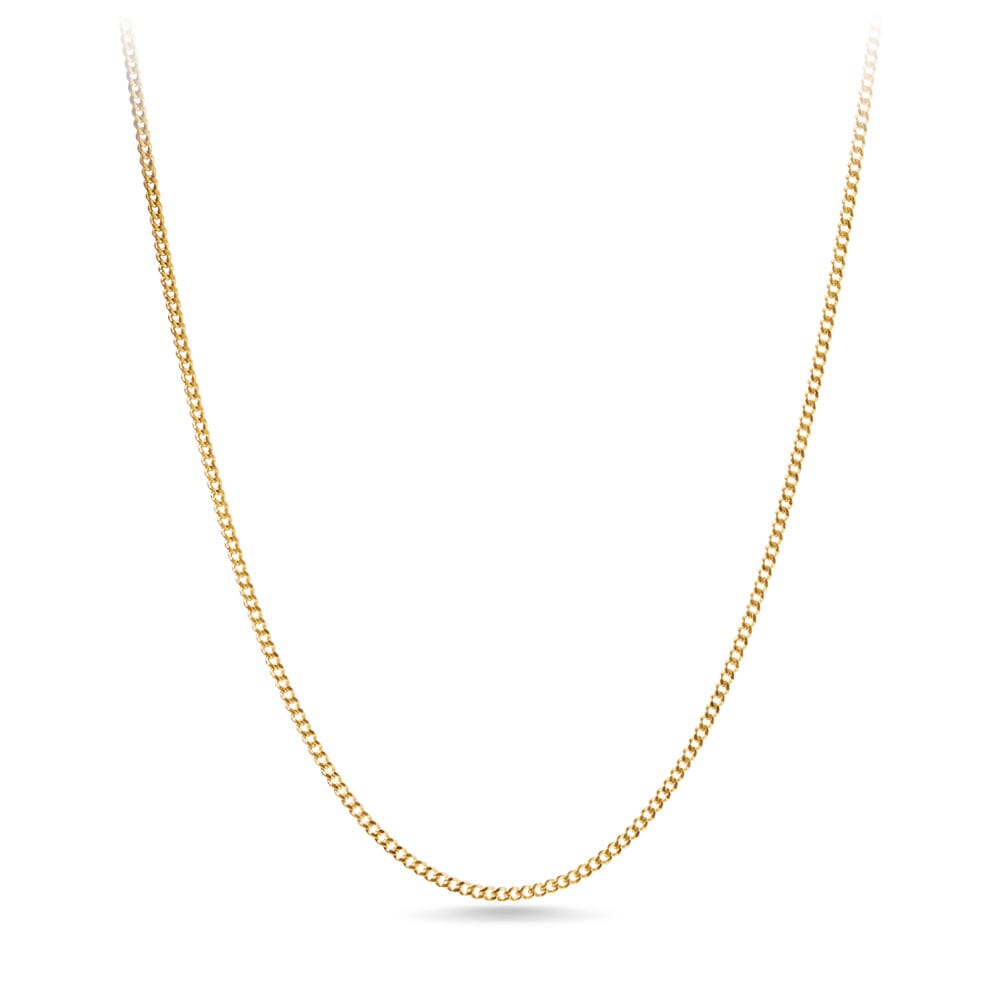 45cm Tight Curb Chain in 9kt Yellow Gold