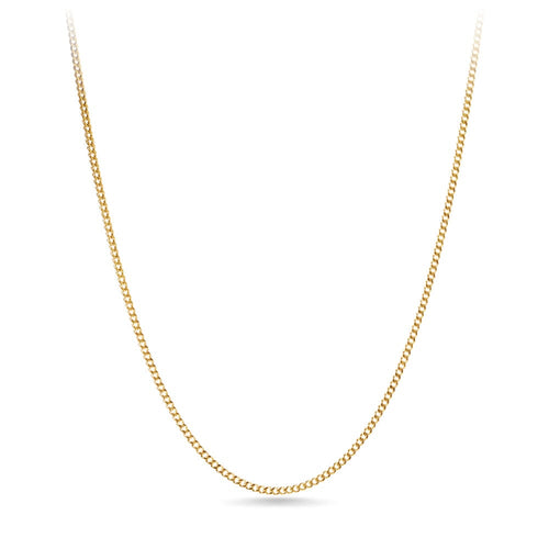 45cm Tight Curb Chain in 9kt Yellow Gold