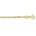 9kt Yellow Gold Box Chain Necklace 46cm