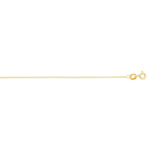 9kt Yellow Gold Box Chain Necklace 50cm