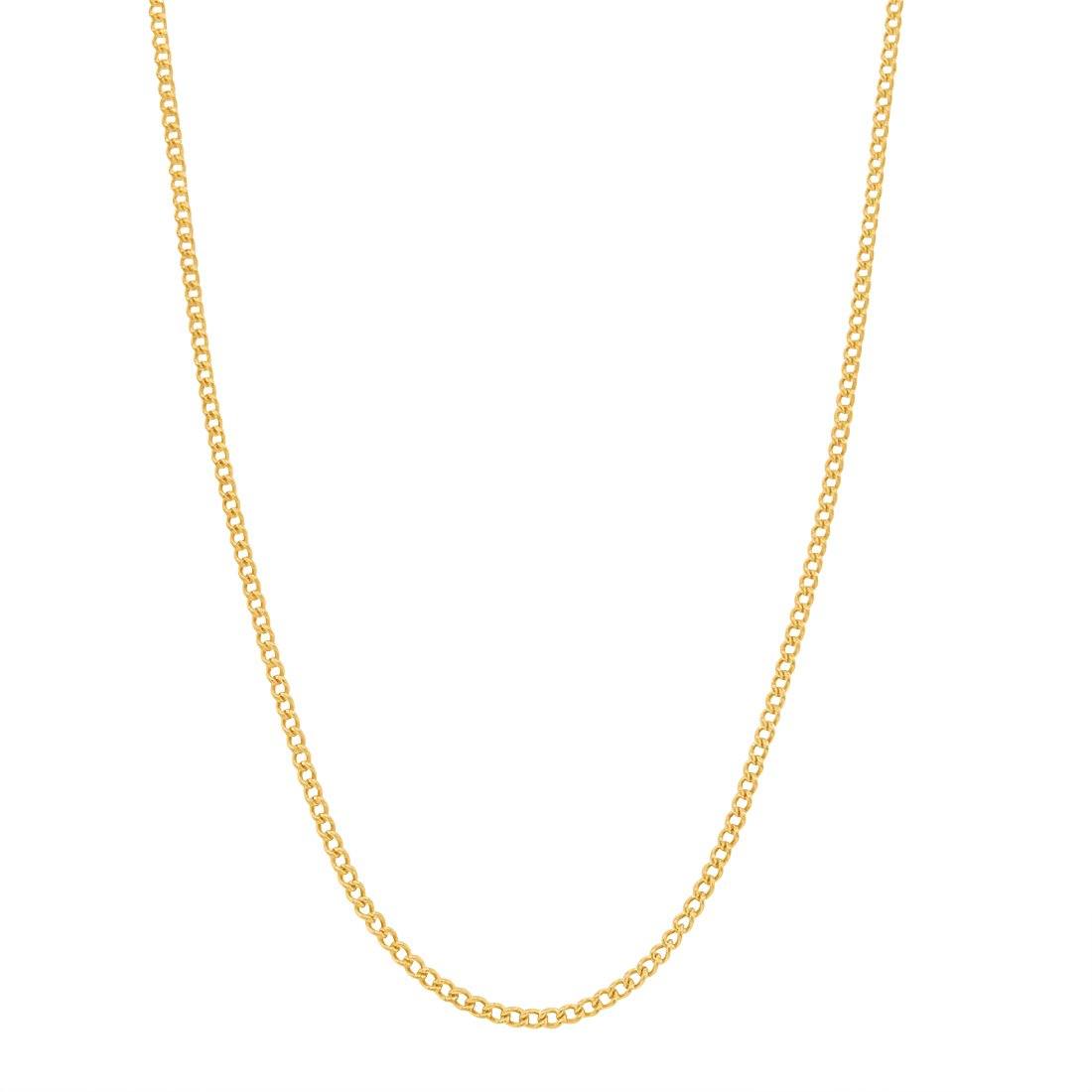40cm Fine Open Curb Chain in 9kt Yellow Gold