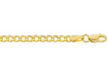40cm Diamond Cut Curb Chain in 9kt Yellow Gold