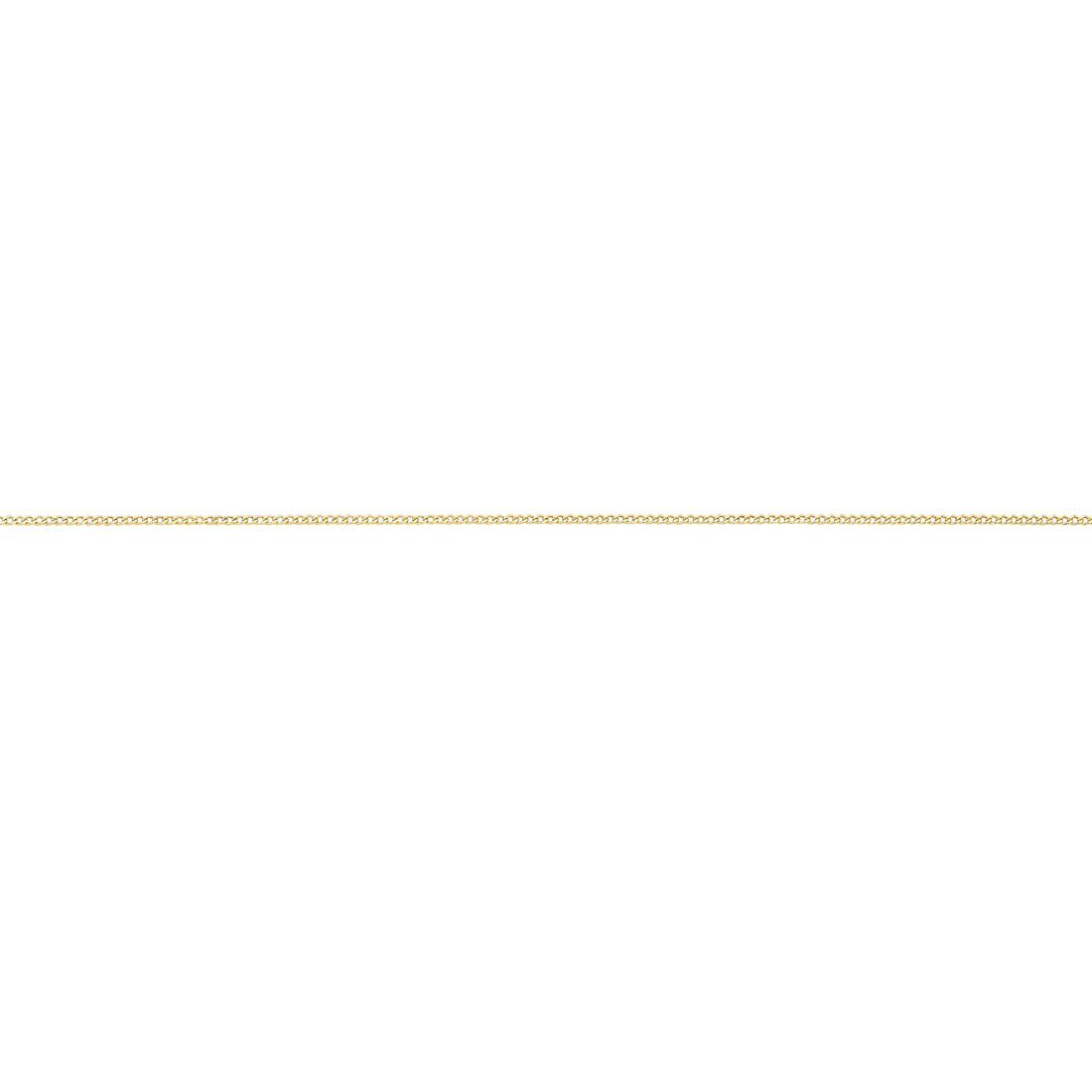 9kt Yellow Gold Diamond Cut Curb Chain Necklace 40cm