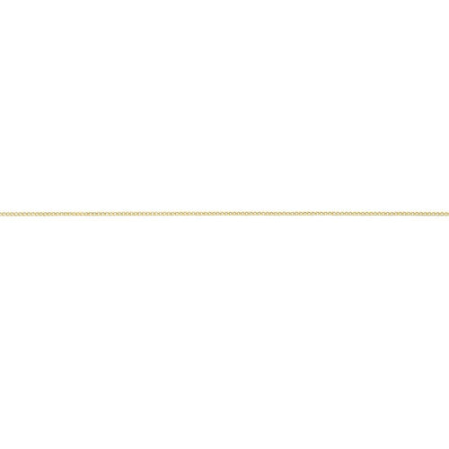 9kt Yellow Gold Diamond Cut Curb Chain Necklace 45cm