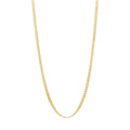9kt Yellow Gold Diamond Cut Curb Chain Necklace 50cm