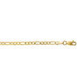 50cm Bevelled Figaro Chain in 9kt Yellow Gold