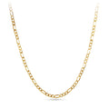 55cm Diamond Cut Figaro Chain in 9kt Yellow Gold