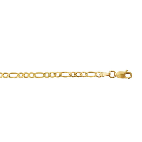 60cm Diamond Cut Figaro Chain in 9kt Yellow Gold