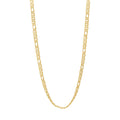 9kt Yellow Gold Fancy Double 1/3 Figaro Chain Necklace 50cm