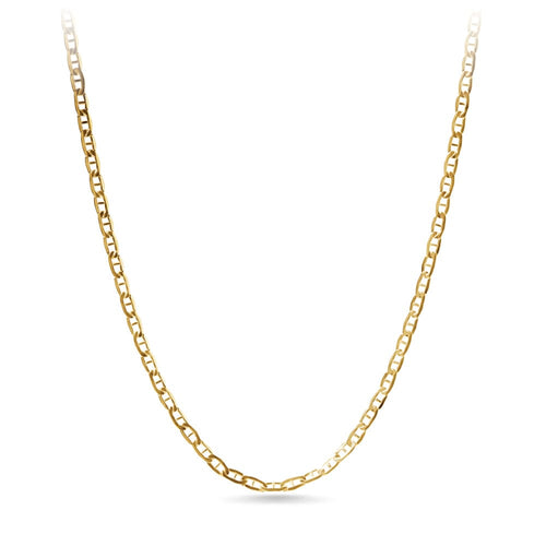 45cm Bevelled Anchor Chain in 9kt Yellow Gold