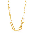 Paperclip Chain Necklace in 9kt Yellow Gold