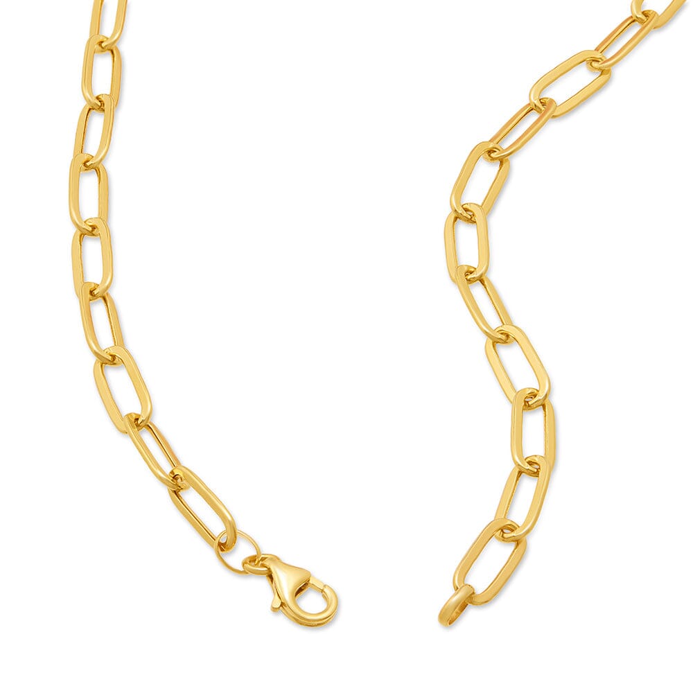 Paperclip Chain Necklace in 9kt Yellow Gold