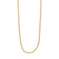 9kt Yellow Gold Diamond Cut Rolo Ball Chain Necklace 45cm
