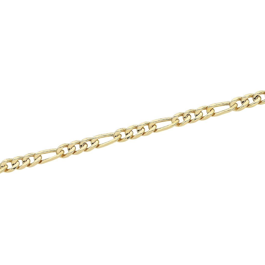 9kt Yellow Gold Figaro 3/1 Chain Necklace 45cm