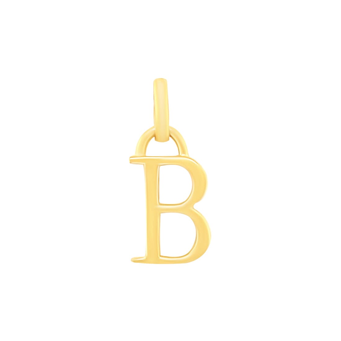9kt Yellow Gold Block Initial Pendant