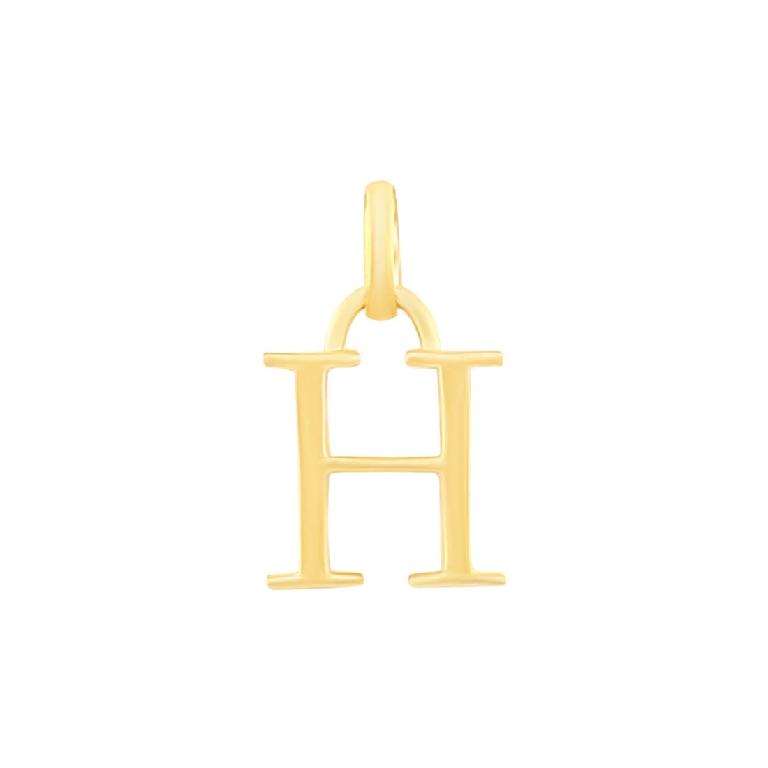 9kt Yellow Gold Block Initial Pendant